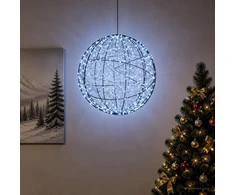Kalėdų finialo šviesa 950 LED Šalta balta Skersmuo 60 x 63 cm