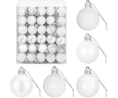 Kalėdų kamuoliukų rinkinys 150 vnt. Balta 3 cm Polystirenas