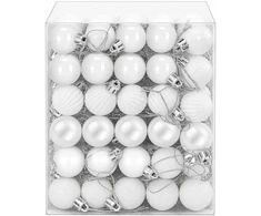 Kalėdų kamuoliukų rinkinys 150 vnt. Balta 3 cm Polystirenas