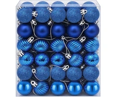 Kalėdų kamuoliukų rinkinys 150 vnt. Mėlyna 3 cm Polystirenas