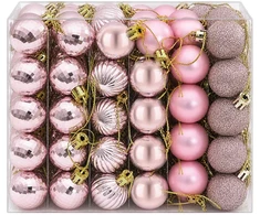 Kalėdų kamuoliukų rinkinys 150 vnt. Rožinė 3 cm Polystirenas