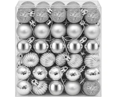 Kalėdų kamuoliukų rinkinys 150 vnt. Sidabrinė 3 cm Polystirenas