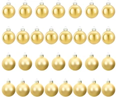Kalėdų kamuoliukų rinkinys 30 vnt. Auksinė 6 cm Polystirenas