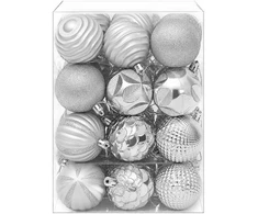 Kalėdų kamuoliukų rinkinys 36 vnt. Sidabrinė 6 cm Polystirenas