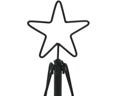 Kalėdų Kūgio Medis s stovu Juoda 126 cm Plienas