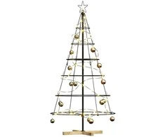 Kalėdų Kūgio Medis s stovu Juoda 154 cm Plienas
