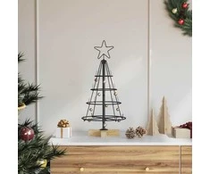Kalėdų Kūgio Medis s stovu Juoda 60 cm Plienas