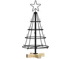 Kalėdų Kūgio Medis s stovu Juoda 60 cm Plienas