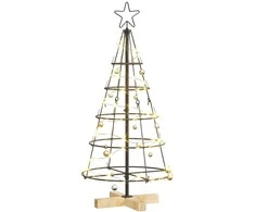 Kalėdų Kūgio Medis s stovu Juoda 90 cm Plienas
