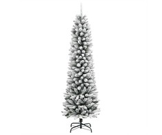 Dirbtinė Kalėdų eglutė Balta 210 cm PVC ir Metalas ir Plastikas