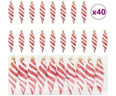 Kalėdinis spiralinis kamuolys 40 pcs Raudona Plastmasė