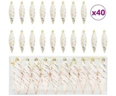 Kalėdinis spiralinis kamuolys 40 pcs šampano Plastmasė