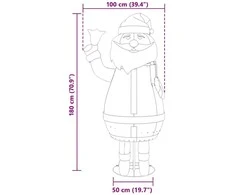 Kalėdų senelis 200 LED Šilta balta 100 x 180 cm Audinys