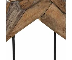 Kalėdų žvaigždė LED Ruda 59,5 x 18 x 74 cm Kieto teka medžio