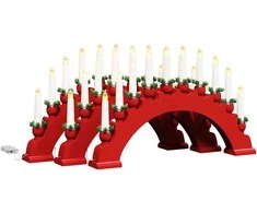 Kalėdų žvakių arkos su 10 LED žvakių 3 pcs Raudona