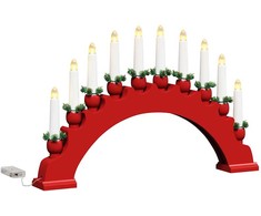 Kalėdų žvakių arkos su 10 LED žvakių Raudona 47 x 5 x 29 cm