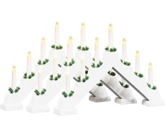 Kalėdų žvakių tiltas 3 vnt. 7 LED Šilta balta 39.5 x 5 x 29 cm
