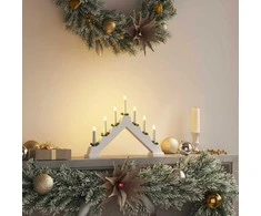 Kalėdų žvakių tiltas su 7 LED Balta 39.5 x 5 x 29 cm