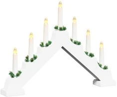 Kalėdų žvakių tiltas su 7 LED Balta 39.5 x 5 x 29 cm