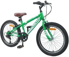 Kalnų Dviratis 24 Colių 6-Speed 8-12 metų Žalia