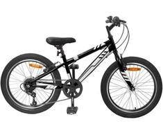 Kalnų Dviratis 24 Colių 6-Speed 8-12 metų Juoda