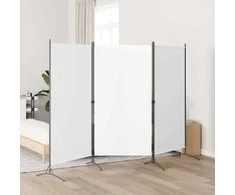 Kambario pertvara, 3 dalių, baltos spalvos, 260x180cm, audinys