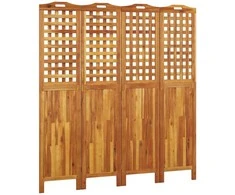 Kambario pertvara, 4 segmentai, 162x2x180cm, akacijos masyvas