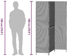 Kambario pertvara Pilka 146 x 180 cm poliratanas