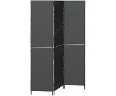 Kambario pertvara Juoda 146 x 180 cm poliratanas