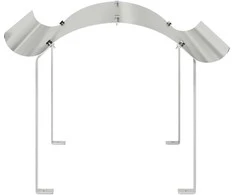 Kaminų kepurė Sidabro 59,5 x 50 x 36,5 cm Nerūdijantis Plienas