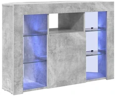 TV staliukas Kampinė LED televizoriaus spinta 100x40x68cm Betono pilka