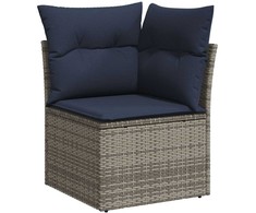 Sodo sofa su pagalve Pilka 62 x 62 x 69 cm poliratanas