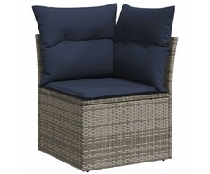 | Sodo sofa | su pagalve Pilka 62 x 62 x 69 cm Poli ratanas