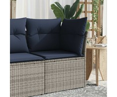 Sodo sofa su pagalve Pilka 62 x 62 x 69 cm poliratanas