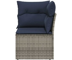 | Sodo sofa | su pagalve Pilka 62 x 62 x 69 cm Poli ratanas