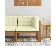 Lauko kampinis sofa Natūrali