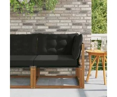Lauko kampinė sofa Kietasis akacijos medis ir Textilene