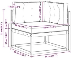 Lauko kampinis sofa Natūrali