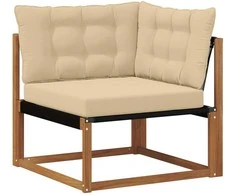 Lauko kampinė sofa Kietasis akacijos medis ir Textilene