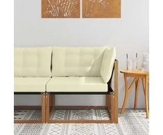 Lauko kampinė sofa Kietasis akacijos medis ir Textilene