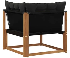 Lauko kampinė sofa Kietos akacijos mediena Natūrali