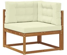 Lauko kampinis sofa Natūrali