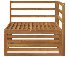 Lauko kampinis sofa Kietos akacijos mediena Natūrali