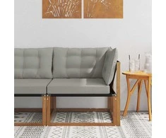 Lauko kampinė sofa Kietasis akacijos medis ir Textilene