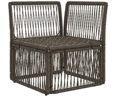Kampinė sofa Pilka poliratanas
