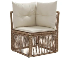Kampinė sofa Smėlio poliratanas