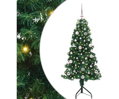 Kampinis dirbtinis Kalėdų medis Žalia 150 cm PVC ir metalas