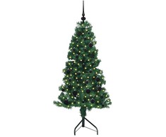 Kampinis dirbtinis Kalėdų medis Žalia 150 cm PVC ir metalas