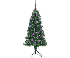 Kampinis dirbtinis Kalėdų medis Žalia 150 cm PVC ir metalas