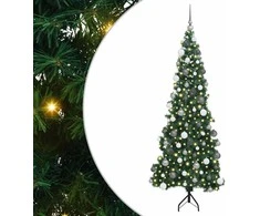 Kampinis dirbtinis Kalėdų medis Žalia 180 cm PVC ir metalas